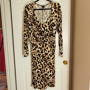 Leopard print body-con dress